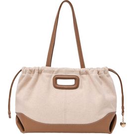maje maje Milpli canvas and leather tote bag