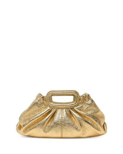 Maje Maje Milpli Mini Metallic Leather Clutch