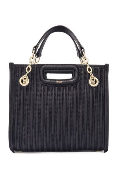 maje maje Mini quilted leather tote bag