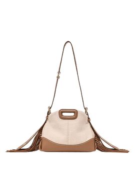 Maje Maje Miss M Mini Canvas & Leather Crossbody Bag
