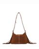 Maje Maje Miss M Mini Fringed Brown Suede Crossbody Bag - 1