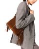 Maje Maje Miss M Mini Fringed Brown Suede Crossbody Bag - 3