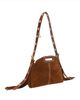 Maje Maje Miss M Mini Fringed Brown Suede Crossbody Bag - 4