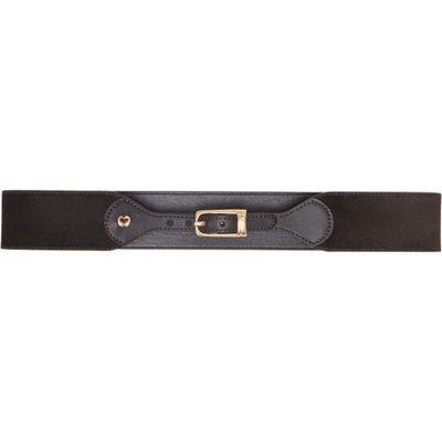 maje maje Mixed suede and leather corset belt