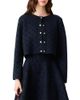Maje Maje Mowill Jacquard Sequin Crewneck Cardigan - 1