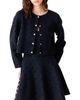 Maje Maje Mowill Jacquard Sequin Crewneck Cardigan - 4
