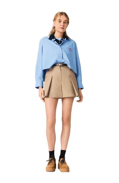 maje maje Pleated cotton shorts