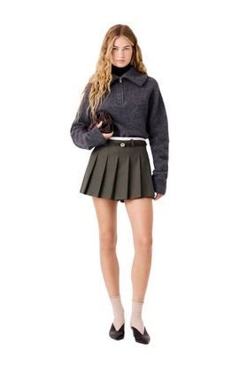 maje maje Pleated skirt-effect shorts