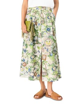 Maje Maje Printed Maxi Skirt with Shorts