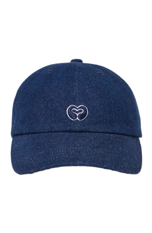 maje maje Raw denim cap with logo