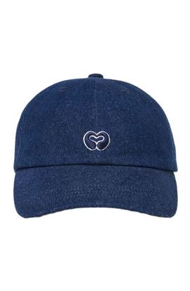maje maje Raw denim cap with logo