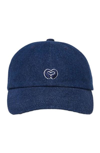 maje maje Raw denim cap with logo
