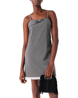 Maje Maje Reandra Bow Trim Lace Hem Dress