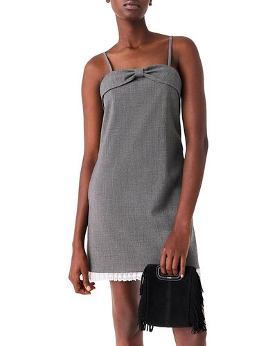Maje Maje Reandra Bow Trim Lace Hem Dress