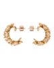 maje maje Rhinestone flower hoop earrings - 1