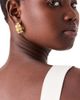 maje maje Rhinestone flower hoop earrings - 3