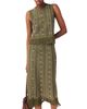 Maje Maje Rhinestone Flowers Knit Skirt - 5