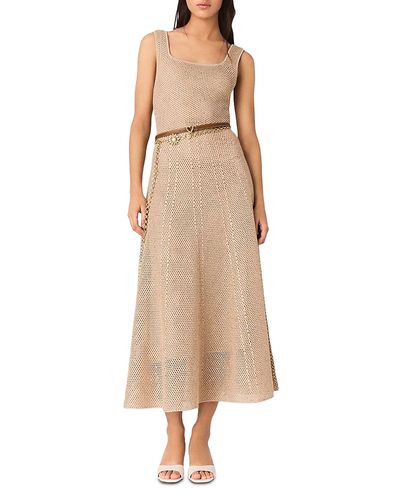 maje sequin knit midi dress Sequin knit midi dress Natural For Women