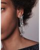 Maje Maje Rhinestone Shooting Star Asymmetrical Drop Earrings in Silver Tone - 2