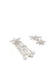 Maje Maje Rhinestone Shooting Star Asymmetrical Drop Earrings in Silver Tone - 3