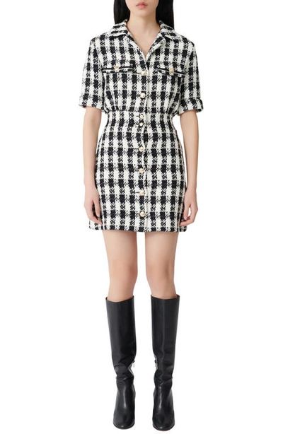 maje maje Ricky Cotton Blend Tweed Dress