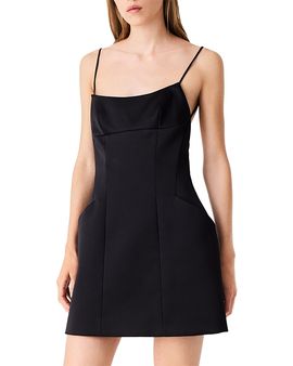 Maje Maje Rilyme Backless Satin Mini Dress