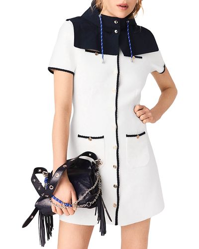Maje Maje Rirsalino Contrast Trim Button Front Dress