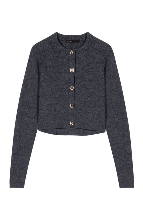 maje maje Round-neck rib knit cardigan