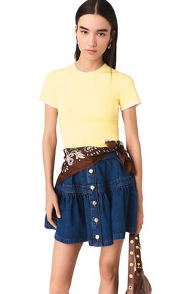 maje maje Round back cut-out sweater