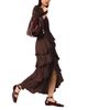 Maje Maje Ruffinello Ruffled Satin High Low Dress - 2