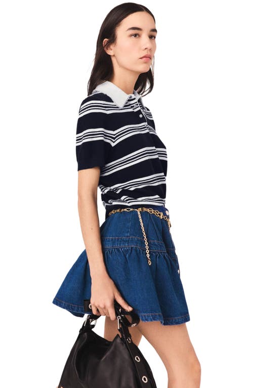 maje maje Short denim skirt