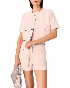 Maje Maje Short Sleeve Tweed Jacket