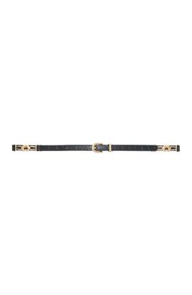 maje maje Slim croc-effect leather belt