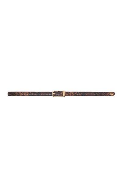 maje maje Slim embossed leather belt