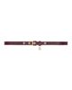 maje maje Slim leather belt with eyelets - 1
