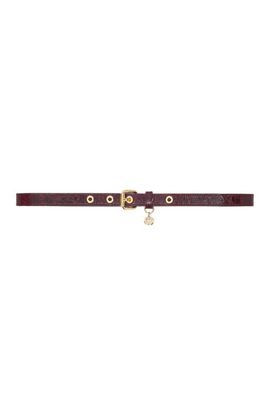 maje maje Slim leather belt with eyelets