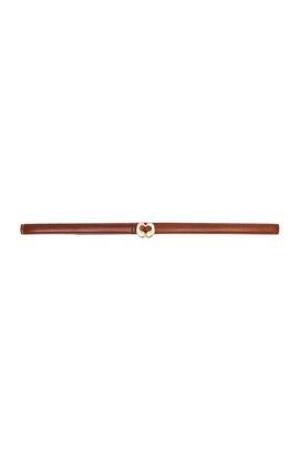 maje maje Slim smooth leather logo belt