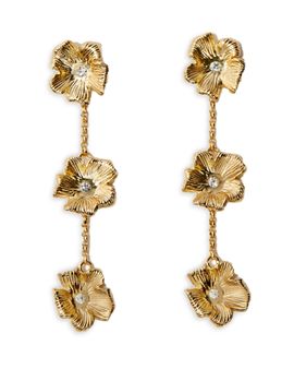 Maje Maje Stone Accented Flower Cascade Drop Earrings