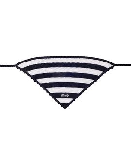 Maje Maje Striped Crochet Triangle Bandana