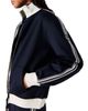 Maje Maje Striped Heart Zip Up Sweatshirt - 4