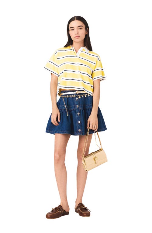 maje maje Striped short-sleeve polo