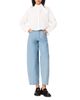 Maje Maje Textured Balloon Jeans in Blue Sky - 2
