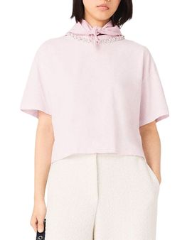 Maje Maje Tibluebis Embellished Neck T-Shirt