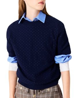 Maje Maje Tonal Rhinestone Sweater