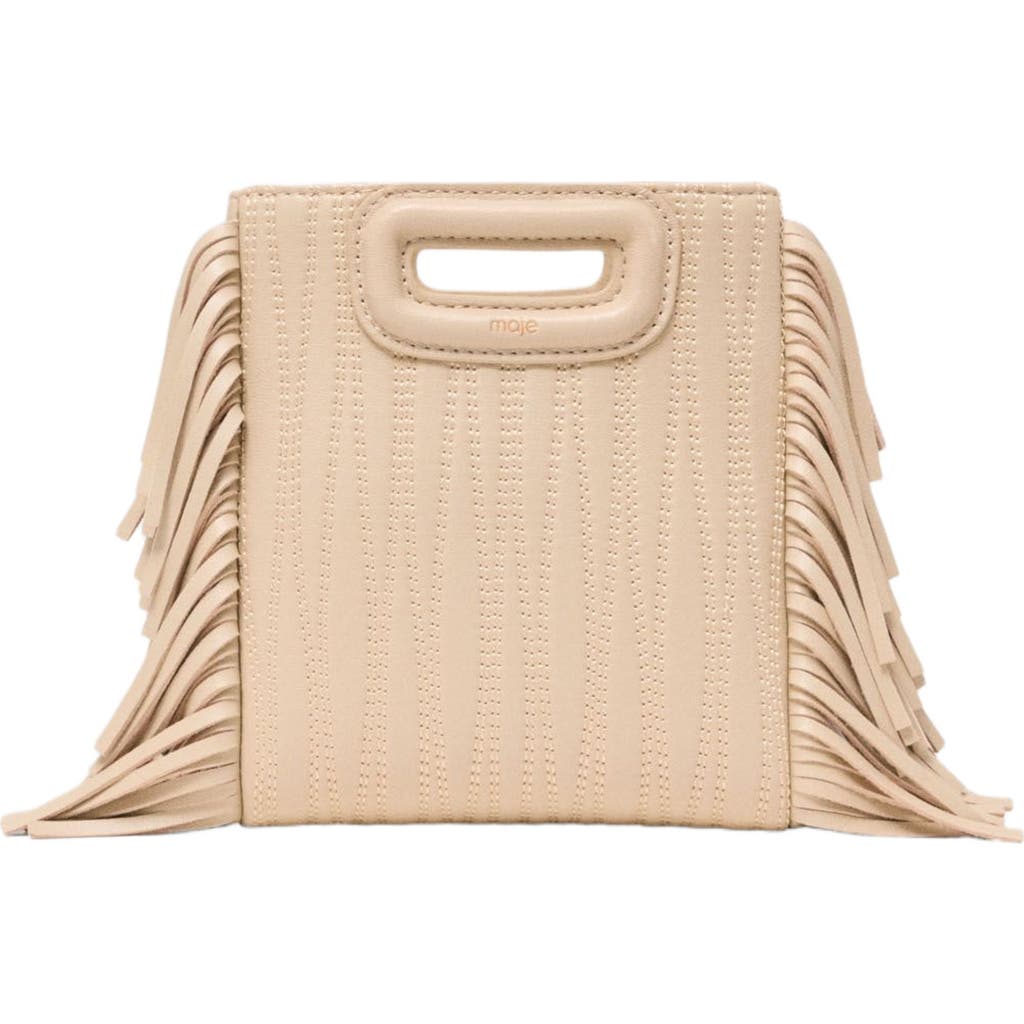 maje maje Topstitched leather mini M bag