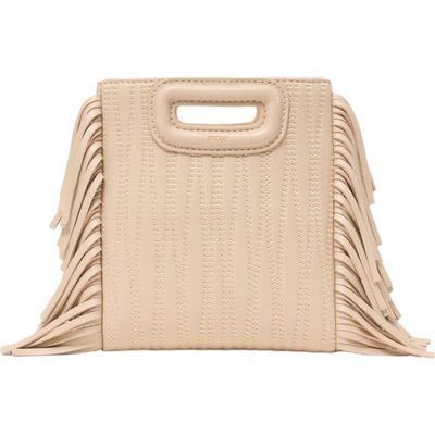 maje maje Topstitched leather mini M bag