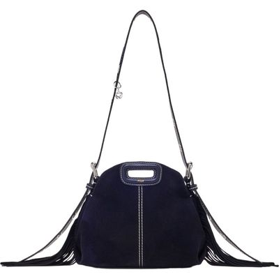 maje maje Topstitched suede mini Miss M bag