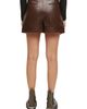 maje maje Tou High Waist Lambskin Leather Shorts - 2