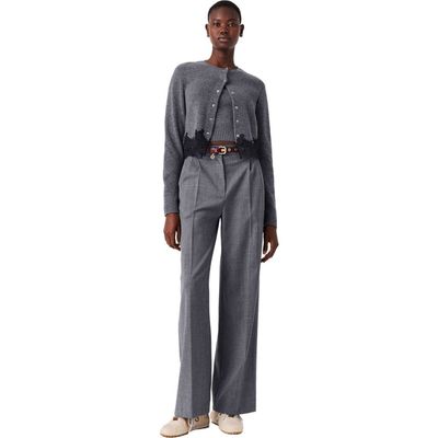 maje maje Twinset with lace trim
