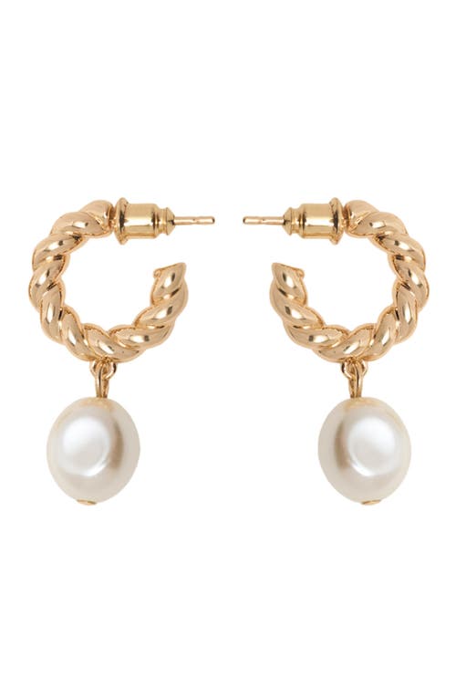 maje maje Twisted bead hoop earrings